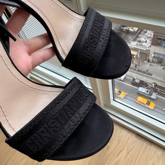Christian Dior Dway Heeled Sandal Logo 34 black - Picture 3 of 13